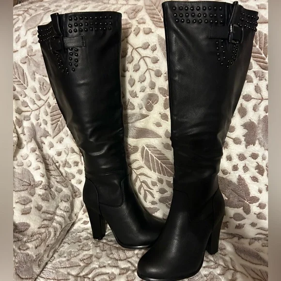 Torrid Size 8 Wide Tall Studded Boots - Picture 1 of 16